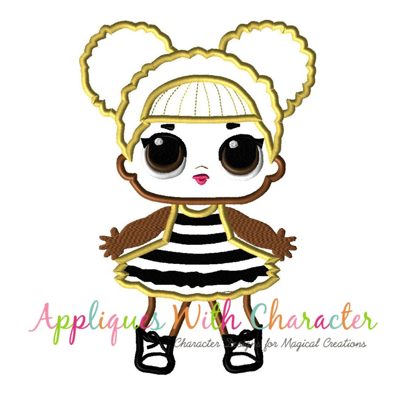 lol doll machine embroidery design