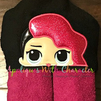 Rocker Doll Peeker Applique Design 