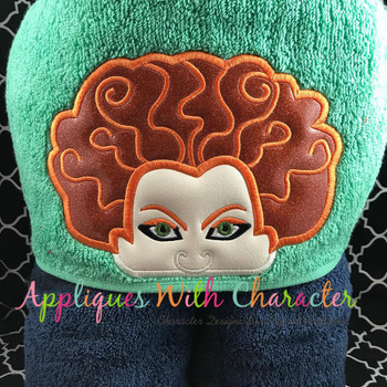 Halloween Sister Peeker Applique Embroidery Design