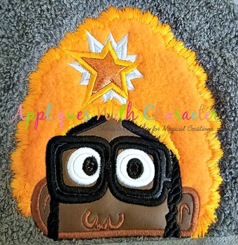Orange DJ Gabba Peeker Applique Design
