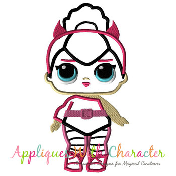 LOL Doll Spice Applique Embroidery Design