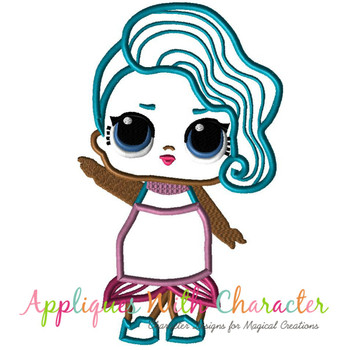 LOL Splash Doll Applique Embroidery Design
