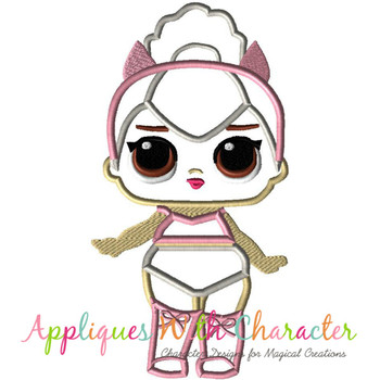 LOL Doll Kitty Queen Applique Embroidery Design