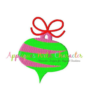 Christmas Ornament Filled Stitch Embroidery Design