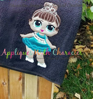 LOL Miss Baby Doll Applique Embroidery Design