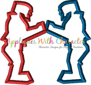 Rockem Sockem Robot Applique Embroidery Design