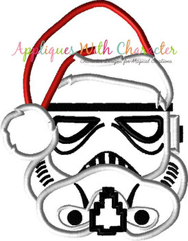 Stormtrooper with Santa Hat Applique Designs
