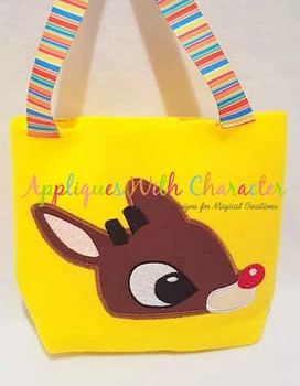 Rudy Reindeer Peeker Applique Design