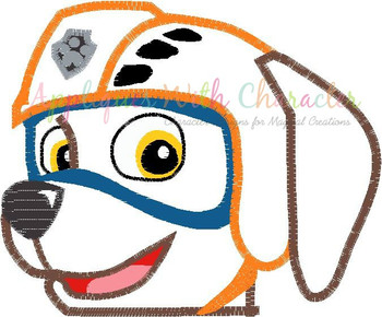 Paw Patrol Zuma Peeker Applique Embroidery Design