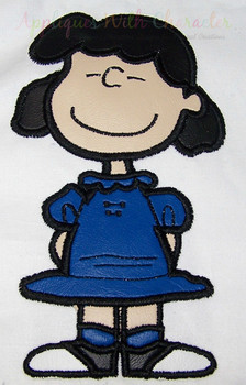 Peanuts Lucy Full Body Applique Embroidery Design