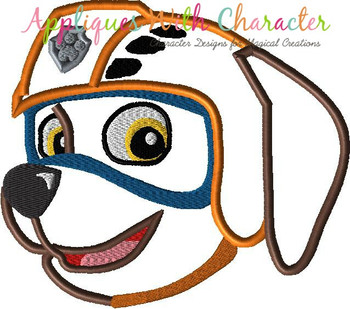Pup Patrol Zoomy Full Face Applique Design