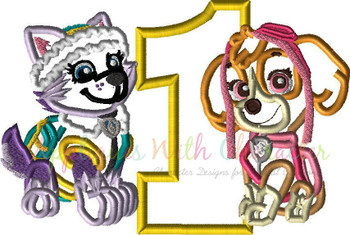 Paw Skye Everest One Applique Embroidery Design