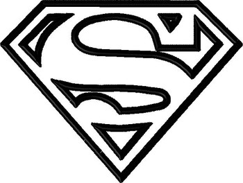 Superman Emblem Applique Embroidery Design