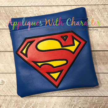 Superman Emblem Applique Embroidery Design