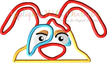 Stuff Dog Peeker Applique Design from Mutt & Stuff