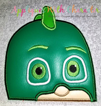 PJ Masks Gekko Peeker Applique Embroidery Design