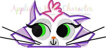 Puppy Dog Pals Hissy the Cat Peeker Applique Design