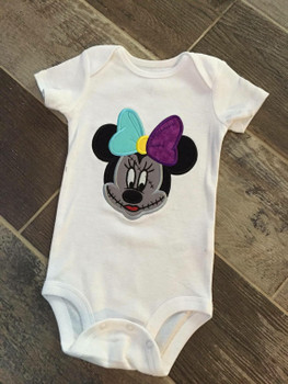 Minnie Mouse Sally Face Halloween Applique Design