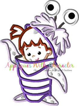Monsters Inc. Boo Applique Embroidery Design