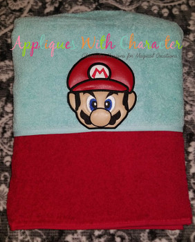 Super Mario Peeker Applique Embroidery Design