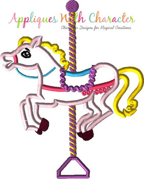 Mary Poppins Carousel Horse Applique Design