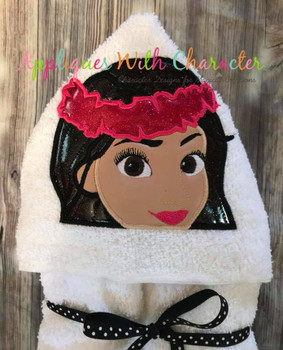 Island Girl Peeker Applique Design