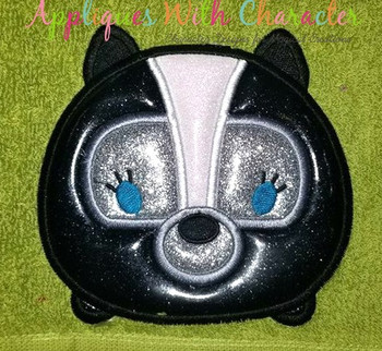 Bambi Flower Skunk Tsum Tsum Applique Design