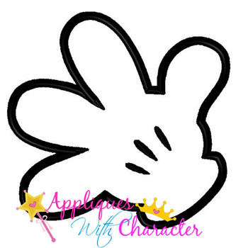 Mickey and Minnie Mouse Hand Applique Design