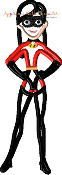 Incredibles2 Violet Applique Embroidery Design