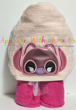 Stitch Lilo Angel Peeker Applique Design