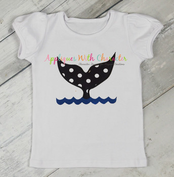 Ocean Whale Tail Applique Design