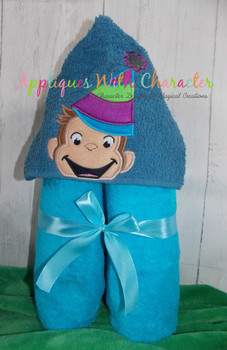 Curious Monkey Party Peeker Applique Design