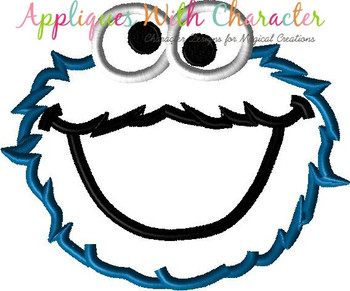 Sesame Street Cookie Monster Applique Design