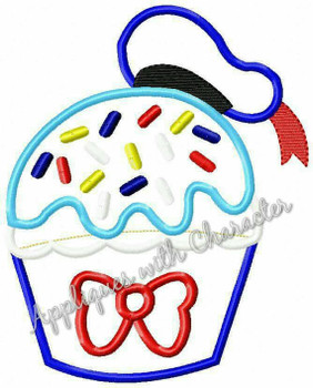 Don Duck Cupcake Applique Design