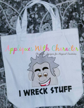 Wrecker Ralph Peeker Sketch Embroidery Design