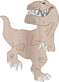 Butch Good Dinosaur T-Rex Sketch Embroidery Design