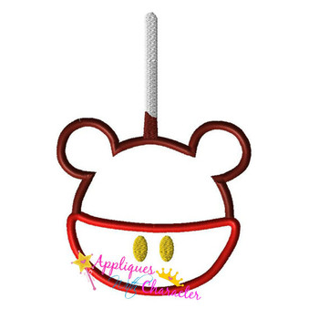 Mickey Mouse Candy Apple Applique Design