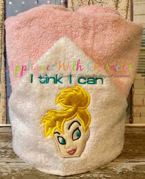 Tinkerbell Peeker Applique Embroidery Design