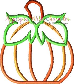 Pumpkin Applique Embroidery Design