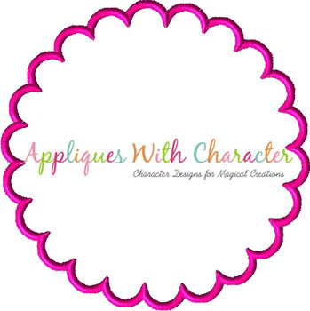 Scallop Frame Applique Embroidery Design