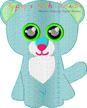 Beanie Boo Leopard Sketch Embroidery Design