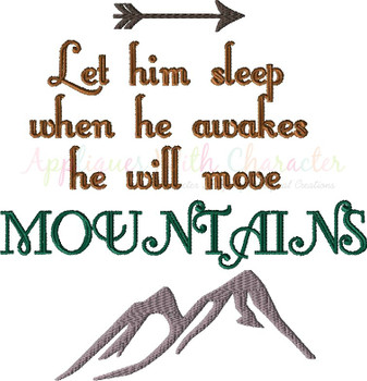 He Will Move Mountains Embroidery Design