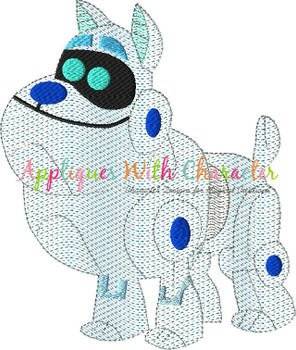 Puppy Dog Pals Arf Sketch Embroidery Design