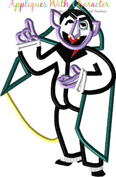 Sesame Street The Count Full Body Applique Design