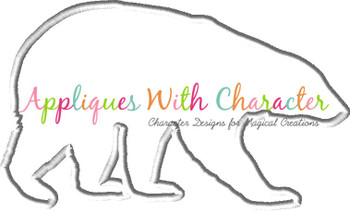 Polar Bear Applique Embroidery Design