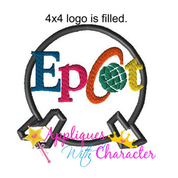 Disney's Epcot Ball Applique Embroidery Design