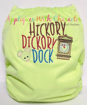 Hickory Dickory Dock Nursery Rhyme Sketch Design