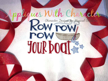 Row Row Row Your Boat Nursery Rhyme Sketch Design