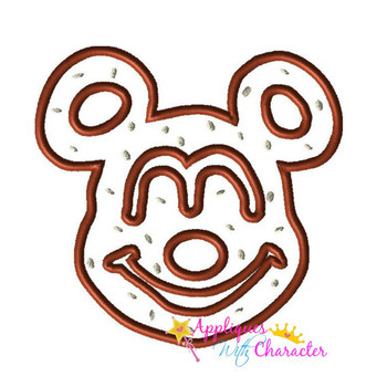 Mr Mouse Pretzel Applique Embroidery Design