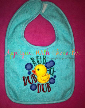 Rub a Dub Dub Nursery Rhyme Applique Embroidery Design